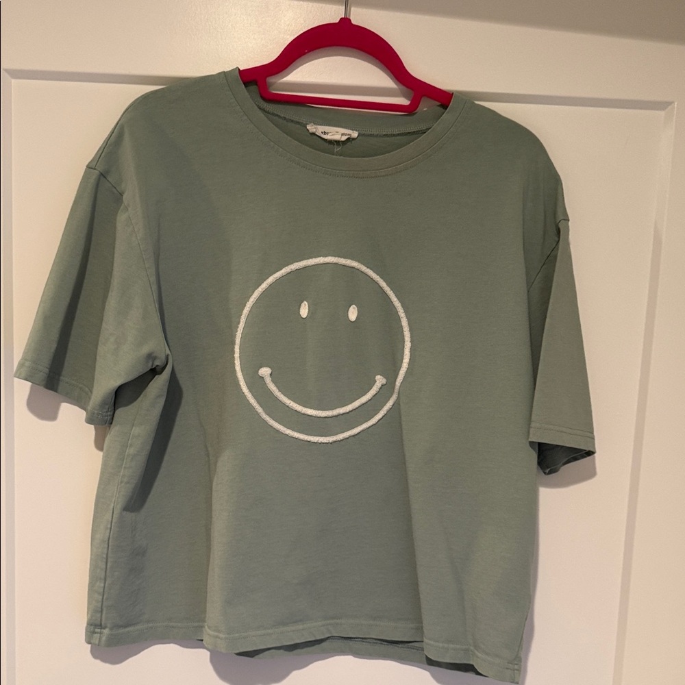 Newbury Kustom Green Short Sleeve Tee with White Smiley
